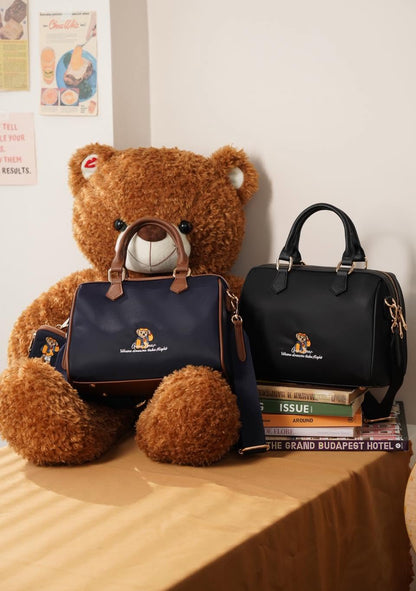 GUOO BEAR Nylon Leather Embroidered Pillow Bag