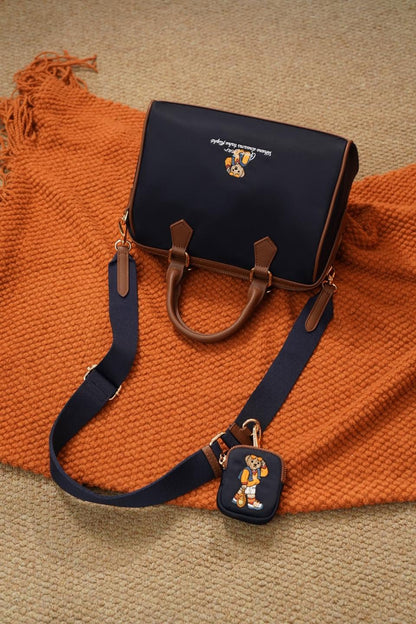 GUOO BEAR Nylon Leather Embroidered Pillow Bag