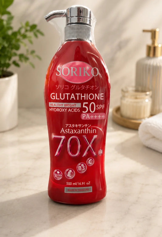 Soriko Glutathione 70X Body Whitening Lotion 50SPF 500ML