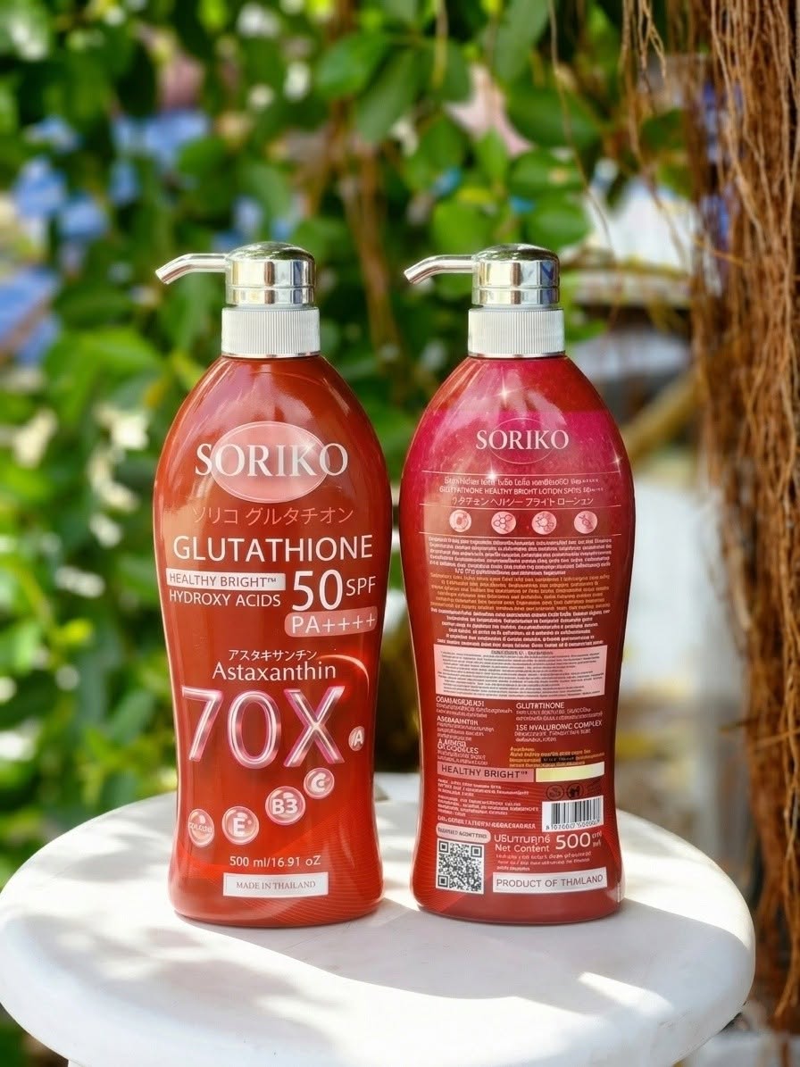 Soriko Glutathione 70X Body Whitening Lotion 50SPF 500ML