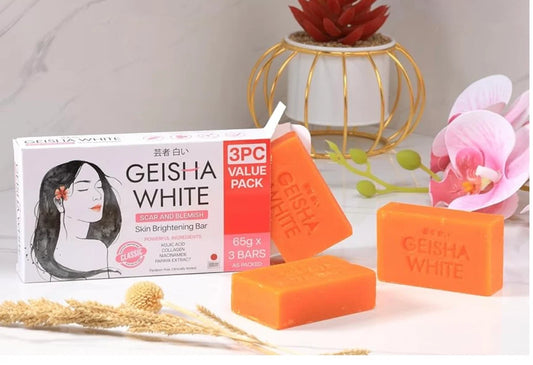 GEISHA WHITE SOAP 3PC VALUE PACK