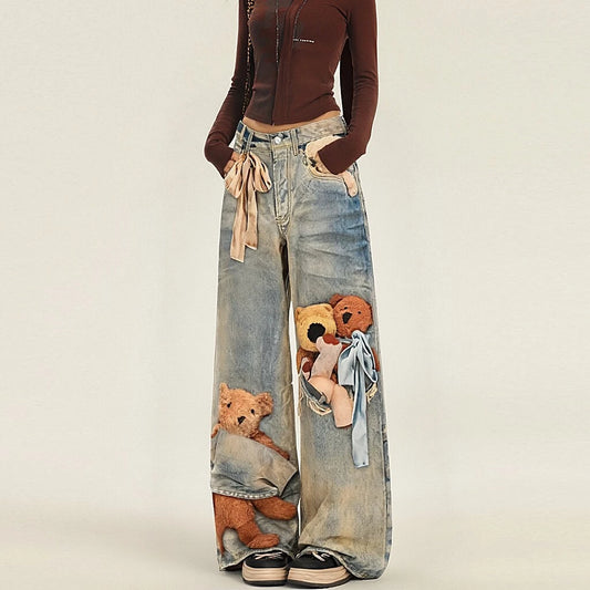 BEAR PANTS FROM THAILAND SOFT FABRIC OVERSIZED WIDE SIZE