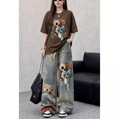 BEAR PANTS FROM THAILAND SOFT FABRIC OVERSIZED WIDE SIZE