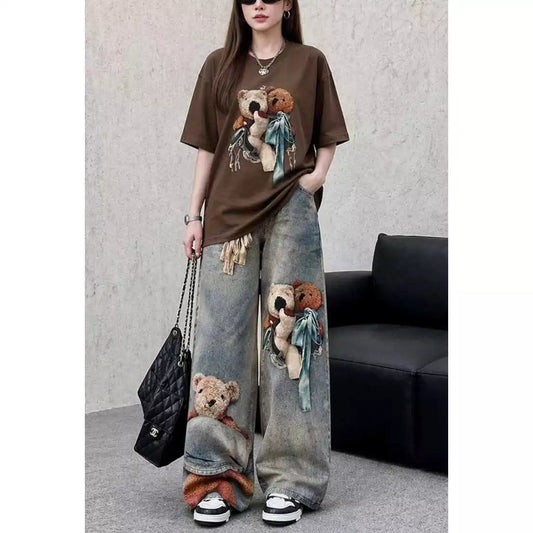 BEAR PANTS FROM THAILAND SOFT FABRIC OVERSIZED WIDE SIZE