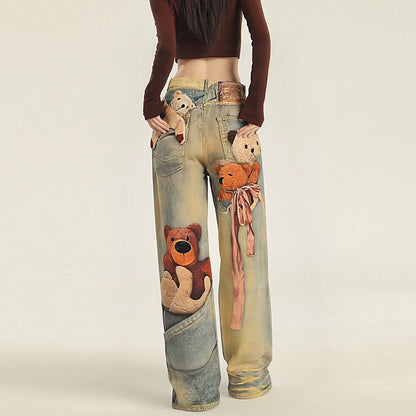 BEAR PANTS FROM THAILAND SOFT FABRIC OVERSIZED WIDE SIZE