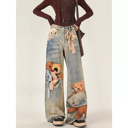 BEAR PANTS FROM THAILAND SOFT FABRIC OVERSIZED WIDE SIZE